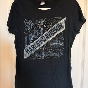 Harley-Davidson Black Crew Neck Tee